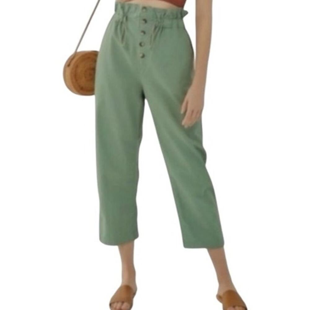 Urban Outfitters Terra medium paperbag waist cropped pant P2 3409